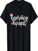 Respiratory Therapist Funny Christmas Santa Hat Design T-Shirt