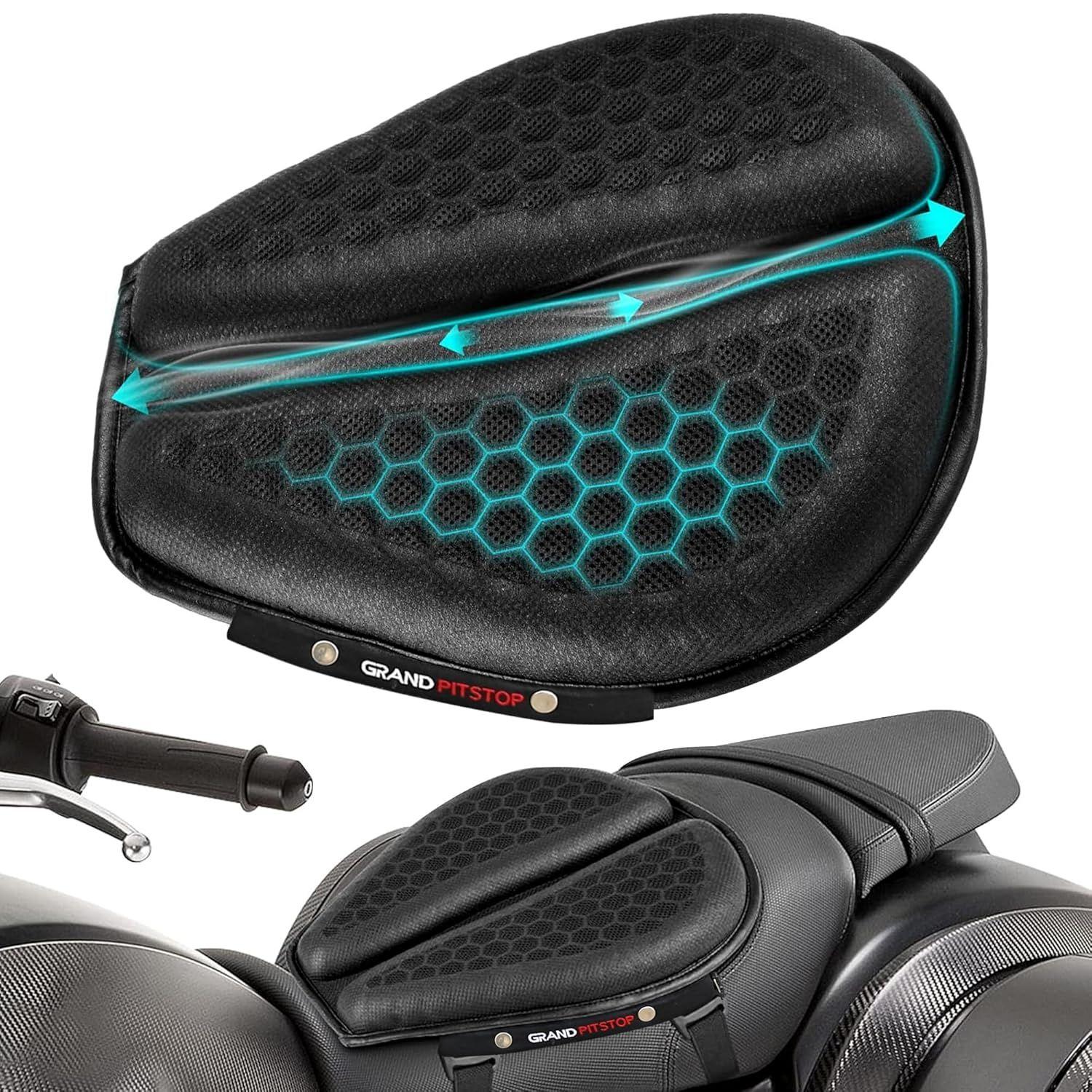 

Gel Air Seat Cushion | 3D Honeycomb Gel Structure | Universal Fit | Detachable Cover | Ideal for Bike, Office, Car & Home | Lumbar Support