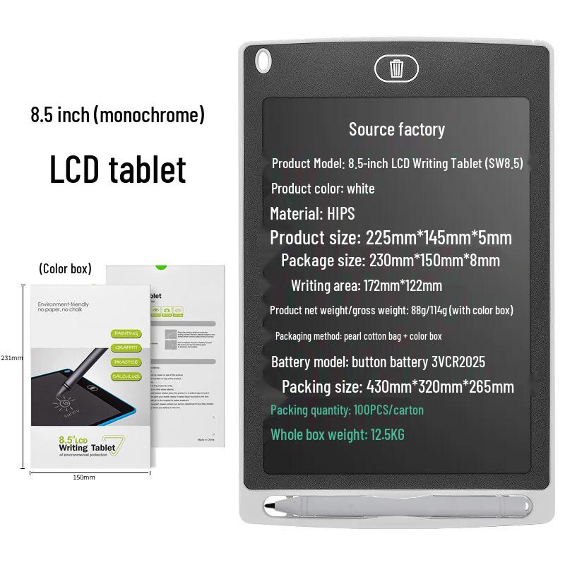 LCD Writing Tablet - 12"/10"/8.5"/4.4" Handwriting & Drawing Board for Kids