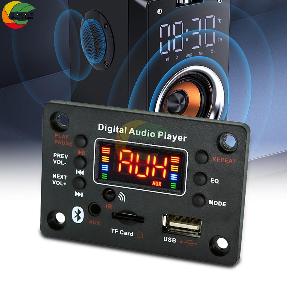 87.5-108.0MHZ DC7-25V Amplifier Board 2*40W Bluetooth 5.0 Car Mp3 Players Support For Recording and FM USB SD Audio Decode Board