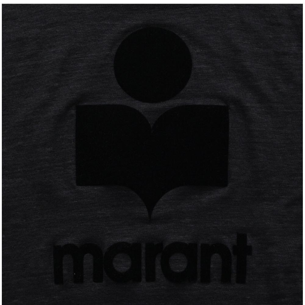 ISabelle Marant TS0001fb A1n09e 01bk Zewel Zewell Linen Women S Short Sleeve Tee