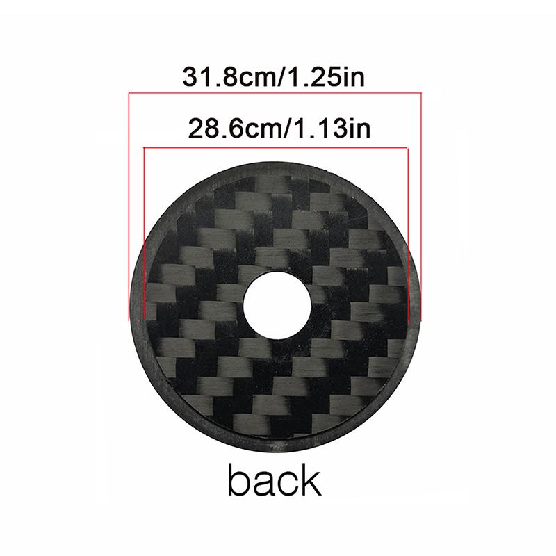 No Logo Bike Headset Top Cap Carbon Fiber Bike Stem Headset Cap With M6*30Mm Screw Bike Front Fork Top Cover Bike Parts