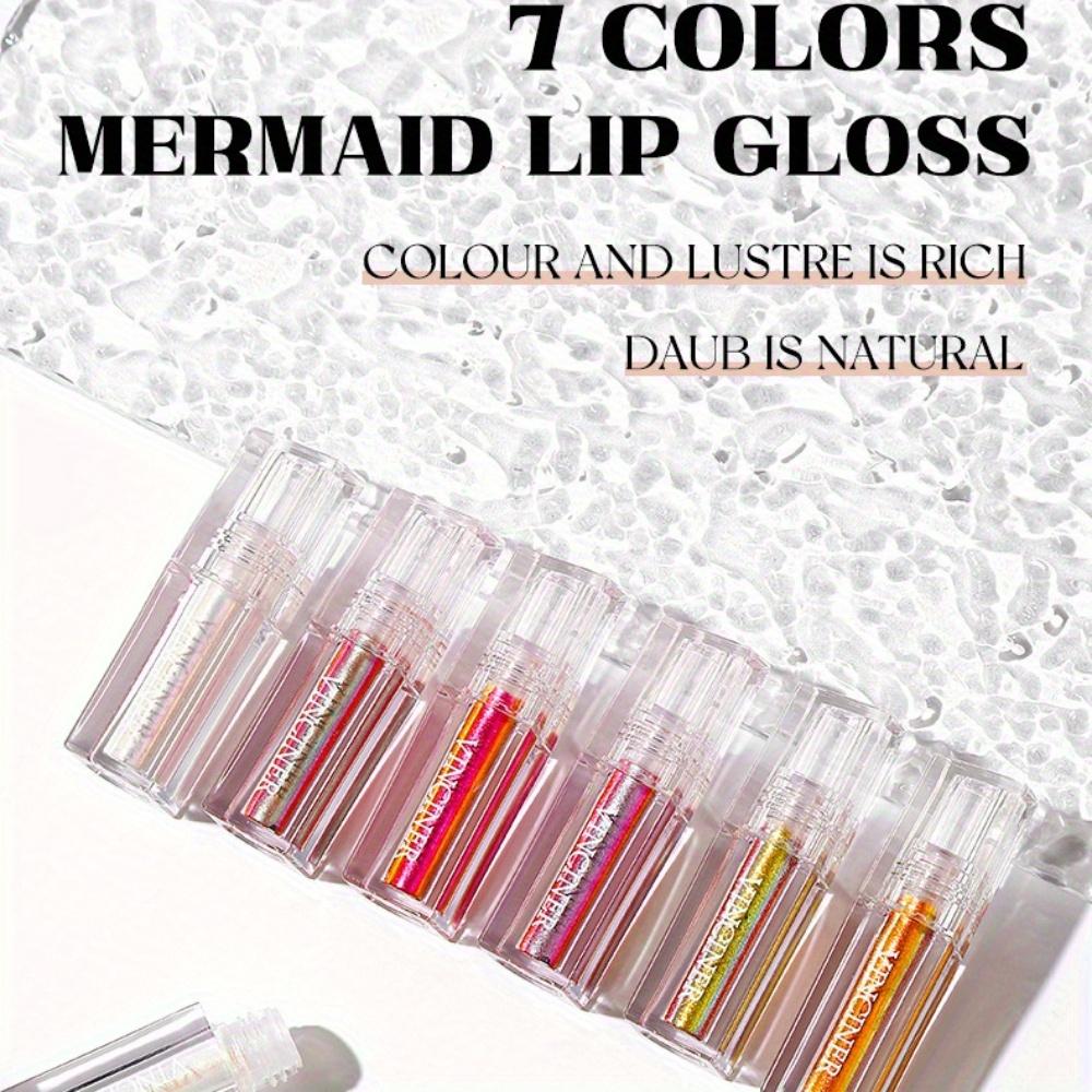 Chameleon Lip Glaze Lip Gloss Eyeshadow, Face Highlight Moisturising Diamond Shimmer Liquid Lipstick, Aurora Dazzle Lip Gloss for Party Daily Makeup