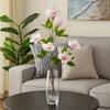 Long Branch Artificial Viola Tricolor Flower Simulation Plastic Silk Heartsease Flowers Handmade Real Touch Fake Plants