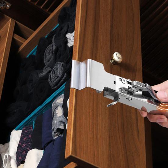 Verstellbare Schubladenbefestigungsklemme, Installationsclip für Schubladenfronten aus Metall, robuste Universal-Schrankmontageklemme, Schreiner, Holzbearbeitungs-Haushaltswerkzeuge