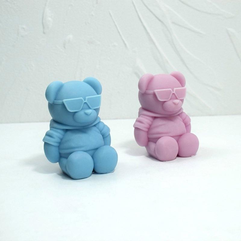 Bear Shaped Silicone Molds Candle Silicone Molds for Candle Soap Gypsum Decorations, Bear Silicone Molds for Chocolates