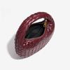 Geflochtene Damen Umhängetasche Mode Einfarbige Mini-Handtasche Hobo-Tasche Beutel Umhängetasche