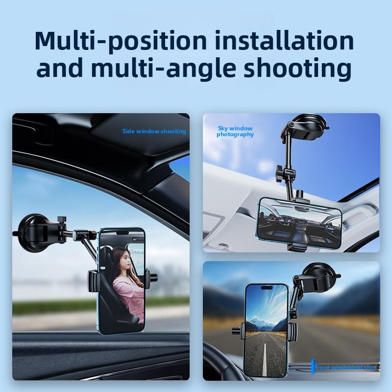 Car Bracket for Phones Car Phone Mount Dashboard Windshield Holder With Strong Suction Cup Adjustable Arm 360°Rotation