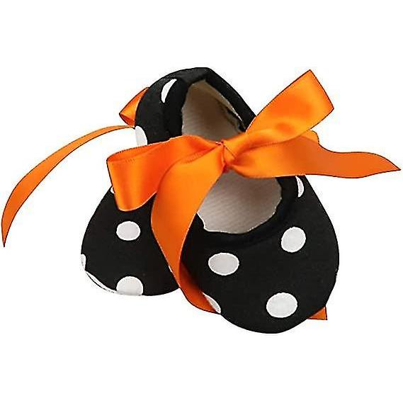 Newborn Infant Baby Girl My 1st Halloween Outfit Flutter Sleeve Pumpkin Bowknot Tutu Princess Polka Dots Romper Dress Set