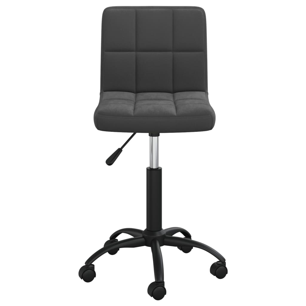 Vidaxl Swivel Office Chair, Black, Upholstered with Velvet