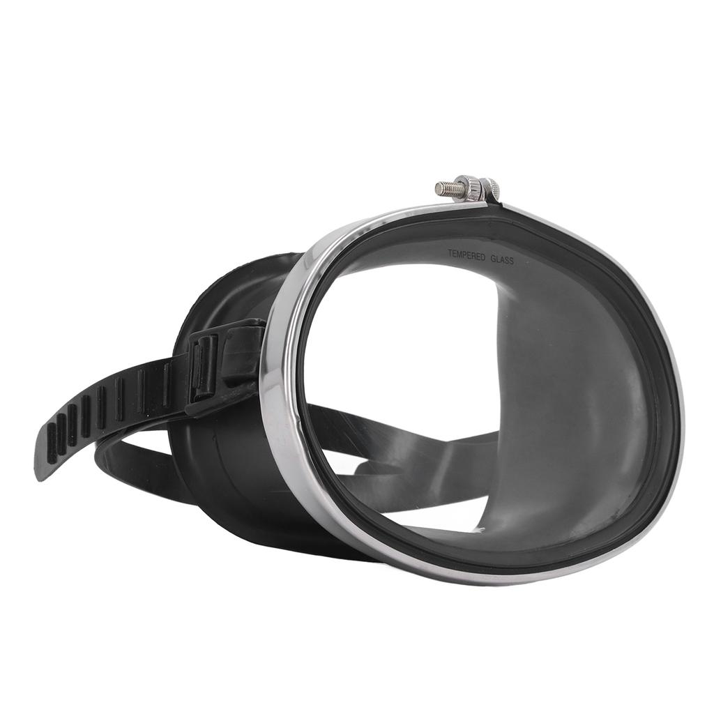 Free Diving Goggles HD Tempered Glass PVC Oval Shape Anti Fog Single Lens Scuba Goggles for