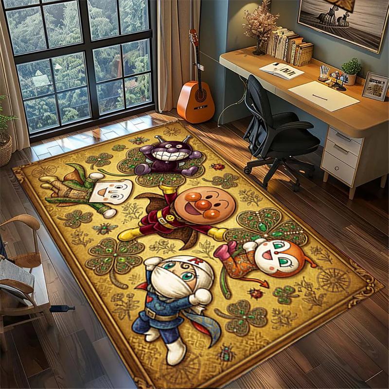 Gamer Room Floor Mat Bread Superman Large Area Non Slip Washable Rug Carpet Home Decor