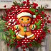 Weihnachts-Holzschild mit entzückendem Lebkuchenmann-Muster - Navidad-Schild für Haustür, Wandbehang-Dekor - Idealer Weihnachtsschmuck