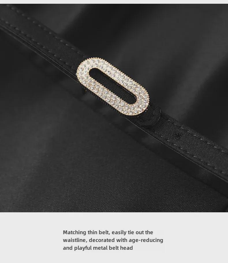 Elegant French Fashion Cape Sleeve Slim Dress