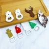 Christmas Bottle Opener Santa Snowman Stainless Steel Bottle Openers Magnetic Refrigerator Sticker 2025 Party Decor Supplies