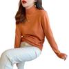 Pullover Sweater Women Autumn Winter Loose Outerwear Semi High Neck Knit Base Layer Gentle Top