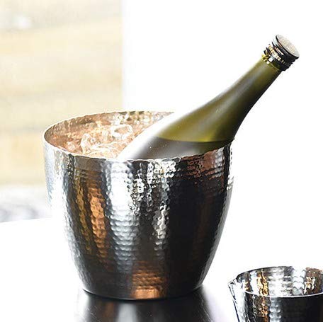 

Yamako Stainless Steel Hammered Bottle Cooler 12394
