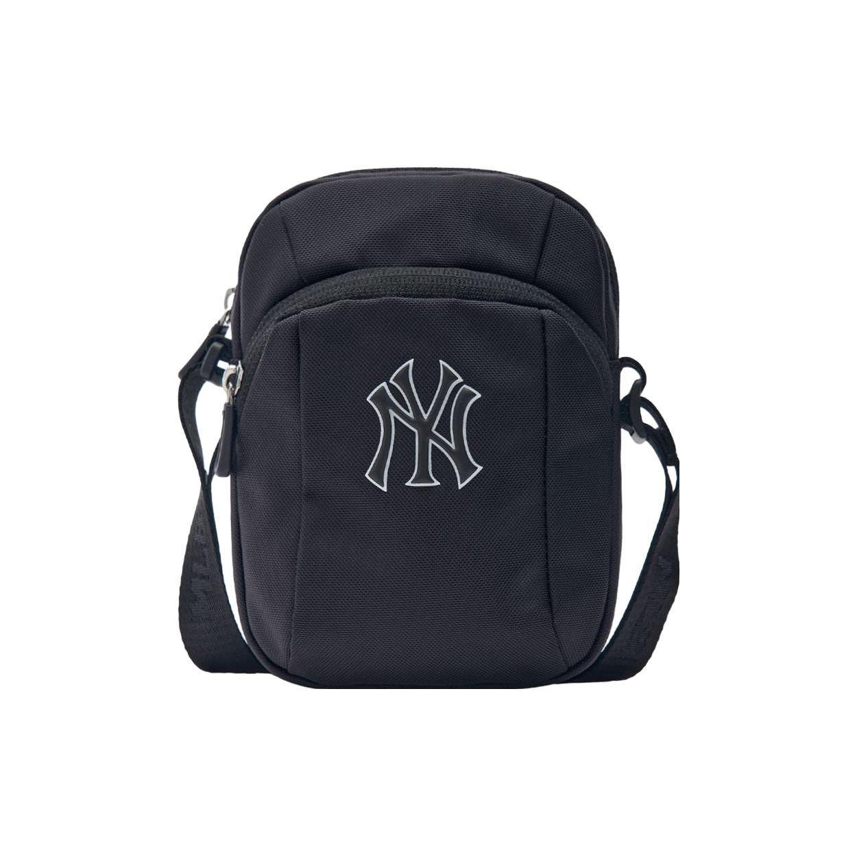 MLB Letter Print Adjustable Shoulder Strap Nylon Crossbody Bag Men bags Black 7LCRB024N-50BKS Black