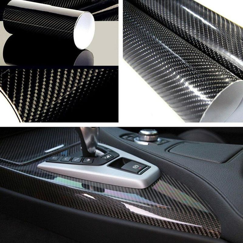 7D Carbon Fiber Vinyl 30CM X 152CM Car Wrap Sheet Roll Film Wrap Sticker Motorcycle Automobile Styling Auto Decals Sheet