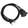 USB 2.0 3.5mm AUX Extension Cable Male Female Connection Flush Mount Extension Cable for Car Bike