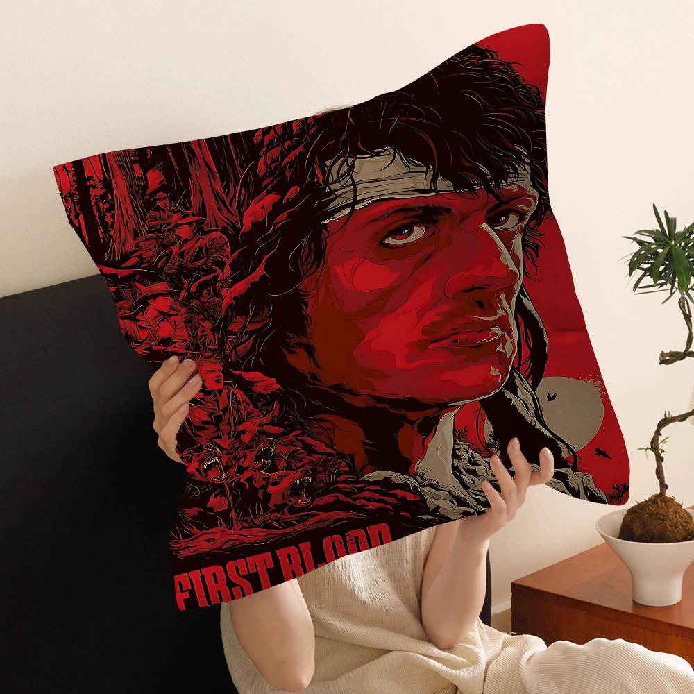 Classic Movie Rambo First Blood Vintage Maple Design Cushion Cover Happy Autumn Harvest Decor Holiday Decorati Pillow Cover