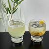 ZISIZ High-Footed Transparent Drum Glass Cup