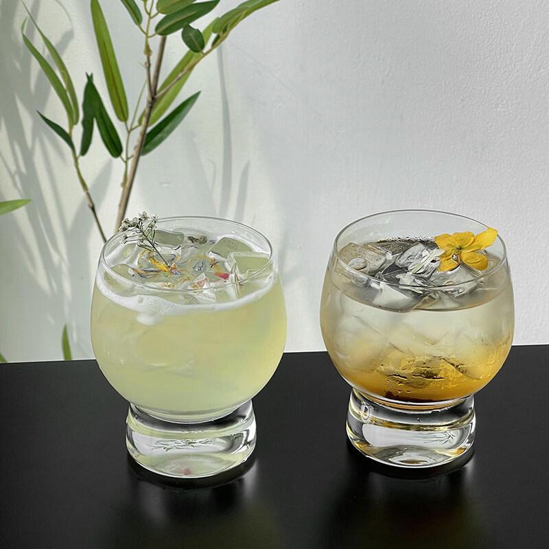 ZISIZ High-Footed Transparent Glass Mug