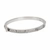 TORY BURCH Inlay decoration stainless steel crystal bracelet women's silver 153686-042-Silver M