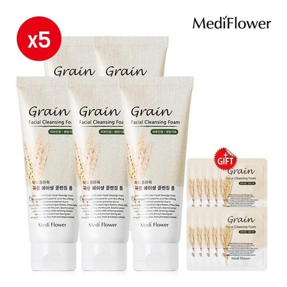 Grain Facial Cleansing Foam 150ml x 5 + 10 Pouches