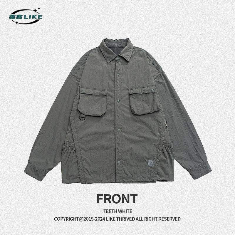 New Men'S Clothing | Outdoor Minimalist Trendy Brand Jacket, Mountain Style Long Sleeved Loose Casual Shirt, Versatile Plus Size Men'S Jacket