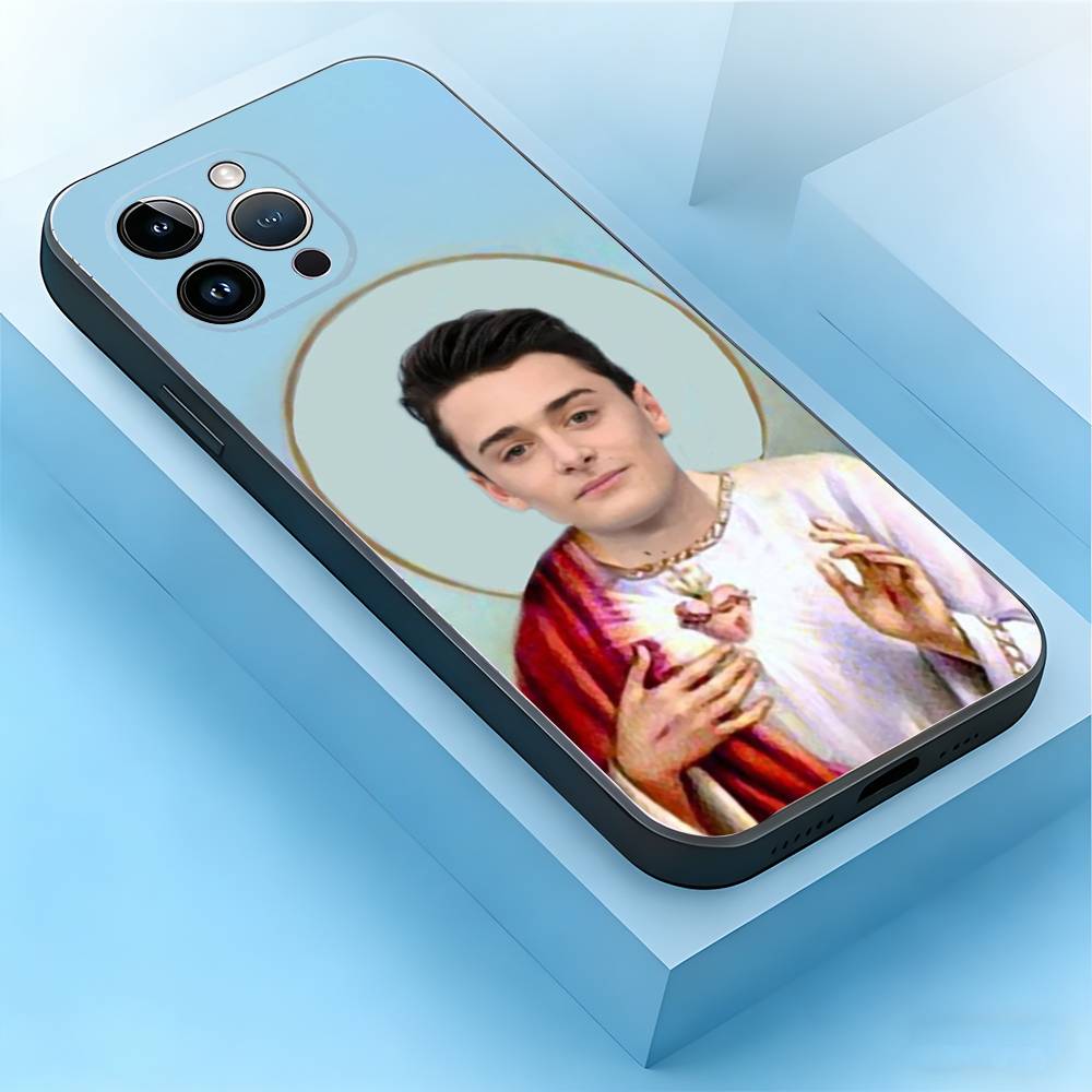 Noah Schnapp Stranger Phone Case For iPhone 17,16,15,14,13,12,11,Air,XR,Pro,Max,Plus,mini,SE Silicone Black Cover