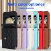 Leather Crossbody Wallet Phone Case for Samsung Galaxy Z Flip 5 4 3 Flip5 Flip4 Flip3 5G Blocking Organ Card Slot Lattice Cover