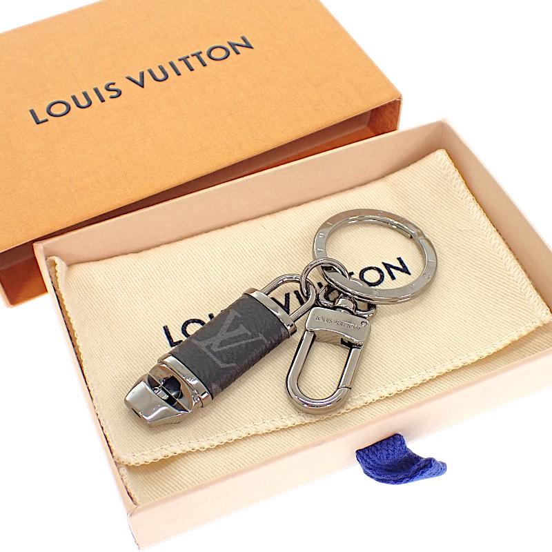 LOUIS VUITTON  M64177 Monogram key ring black metal mens