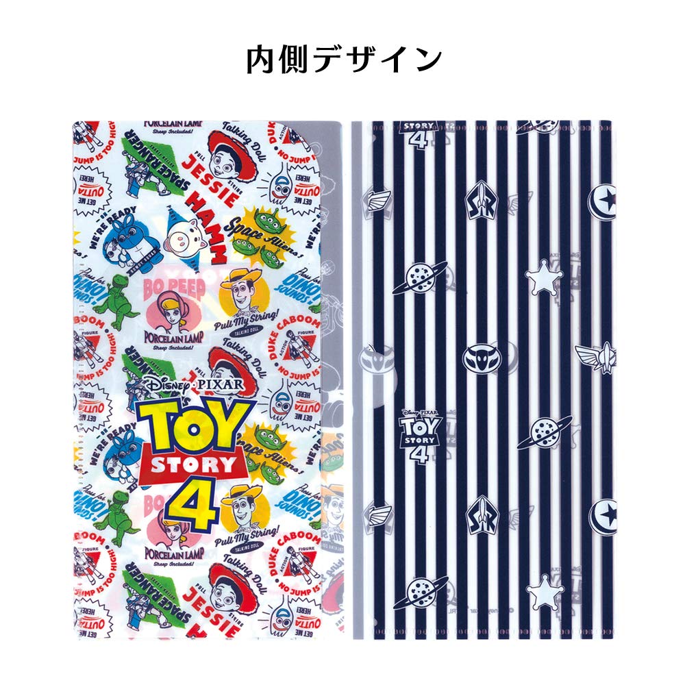 Disney Antibacterial Mask Made in Japan Case, Portable, Slim, Foldable, 3-Pocket Design, (TOY STORY4)