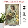 Vintage Metal Flower Wall Art Poster, 20x30cm Decorative Home Garden Sign