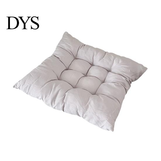 Comfortable Polyester Fiber Seat Mat Chair Cushion with Straps, Square Round Soft Pad, Solid Color Pad for Household Chairs Non-slip Office