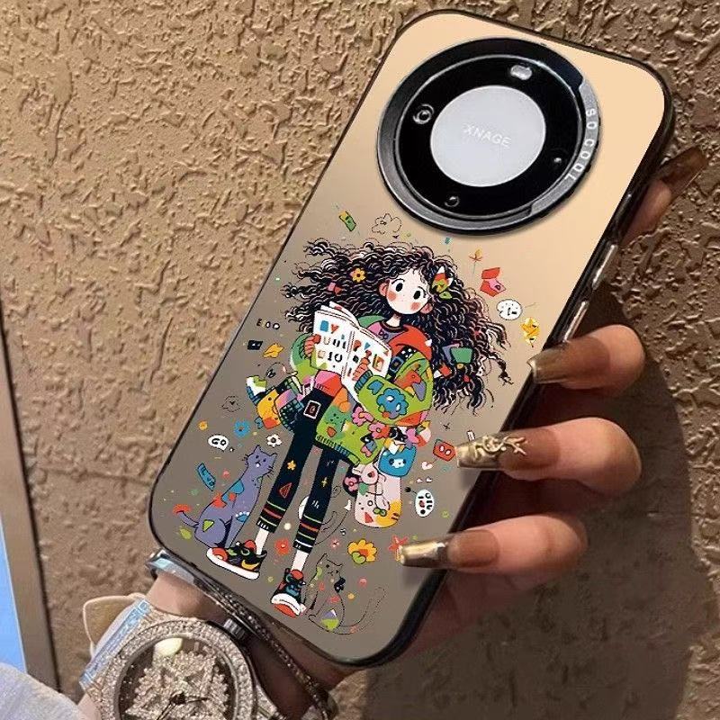 Fashion Girl Mobile Phone Case Is Suitable for Huawei Mate60pro Mobile Phone Case P70 New Honor 100nova12/11