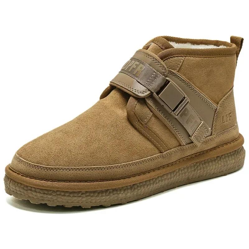 Men's Cold Resistant High Top Snow Boots Winter Plush Insulation Retro Anti Slip Cotton Shoes Outdoor Vacation Leisure Shoes24