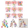 Wooden Animal Stacking Toy With Water Based Paint For Child Development And Parent Child Interaction