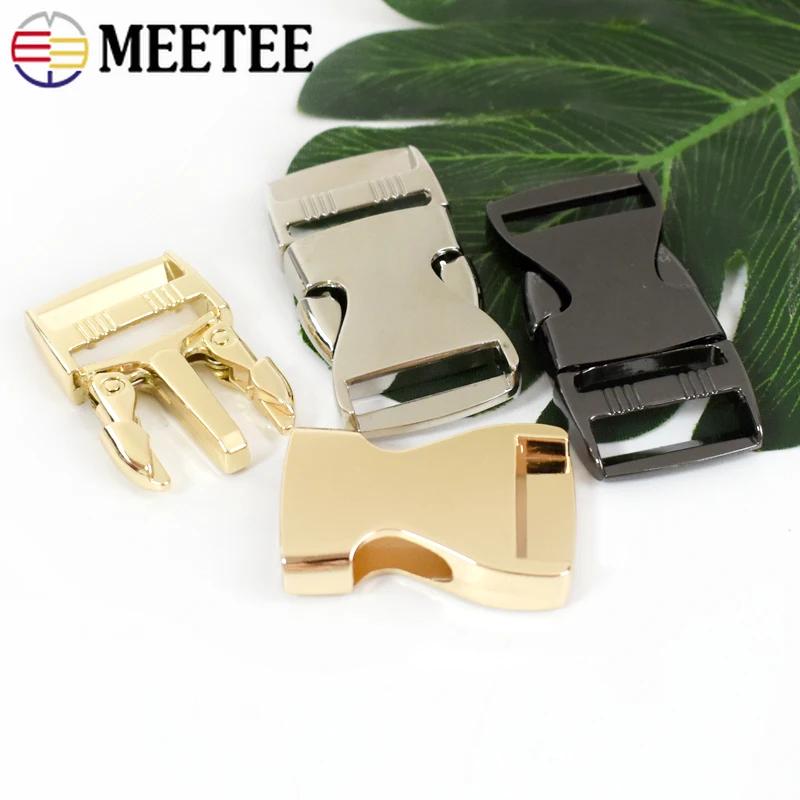 Meetee 2/4/10Pcs 20-38mm Metal Quick Release Buckle Webbing Adjust Clasps Hook for Backpack Dog Collar Safety Belt DIY Accessory