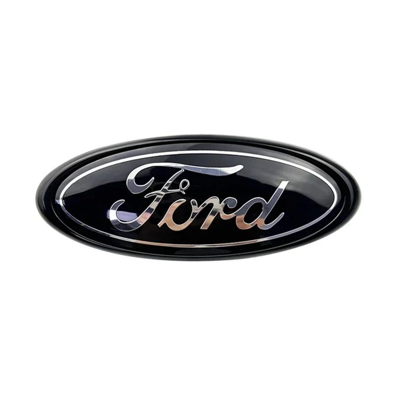 Autoaufkleber 14,6x5,7cm Emblem Auto Frontabdeckung Kühlergrill Abzeichen für Ford Kuga Focus Ranger Mustang Mondeo Fiesta Explorer Transit Acc