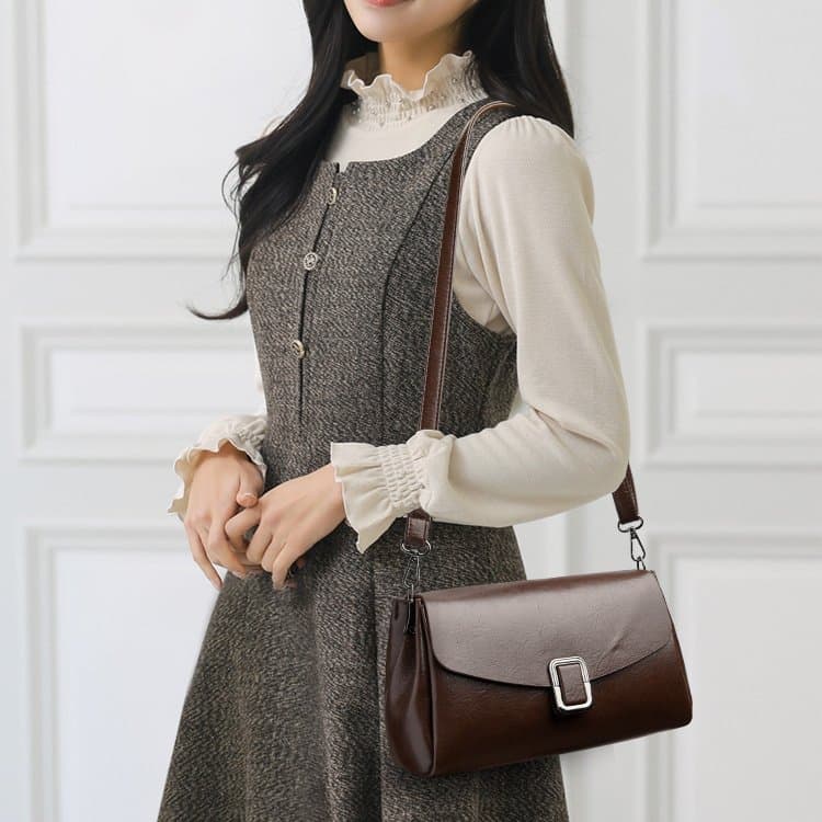 Metal Lock Crossbody Bag Women's Shoulder Bag
