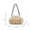 Women Faux Fur Shoulder Bag Winter Warm Soft Plush Hobo Bag Large Capacity Purse Fluffy Dumpling Pouch Underarm Chain Bag