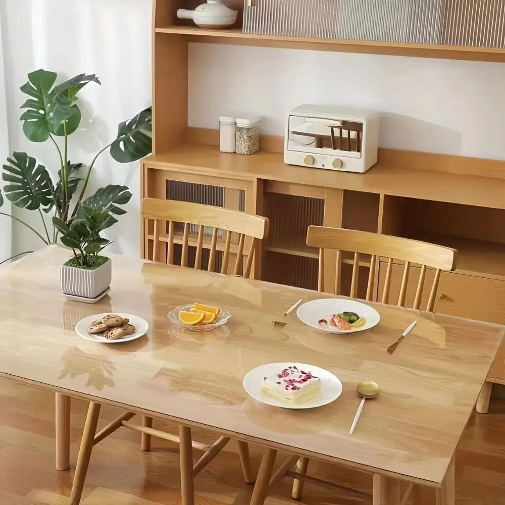 New Soft Transparent PVC Table Mat Waterproof Crystal Clear Clear Table Mat Easy To Clean Durable Scratchproof Pad Desk