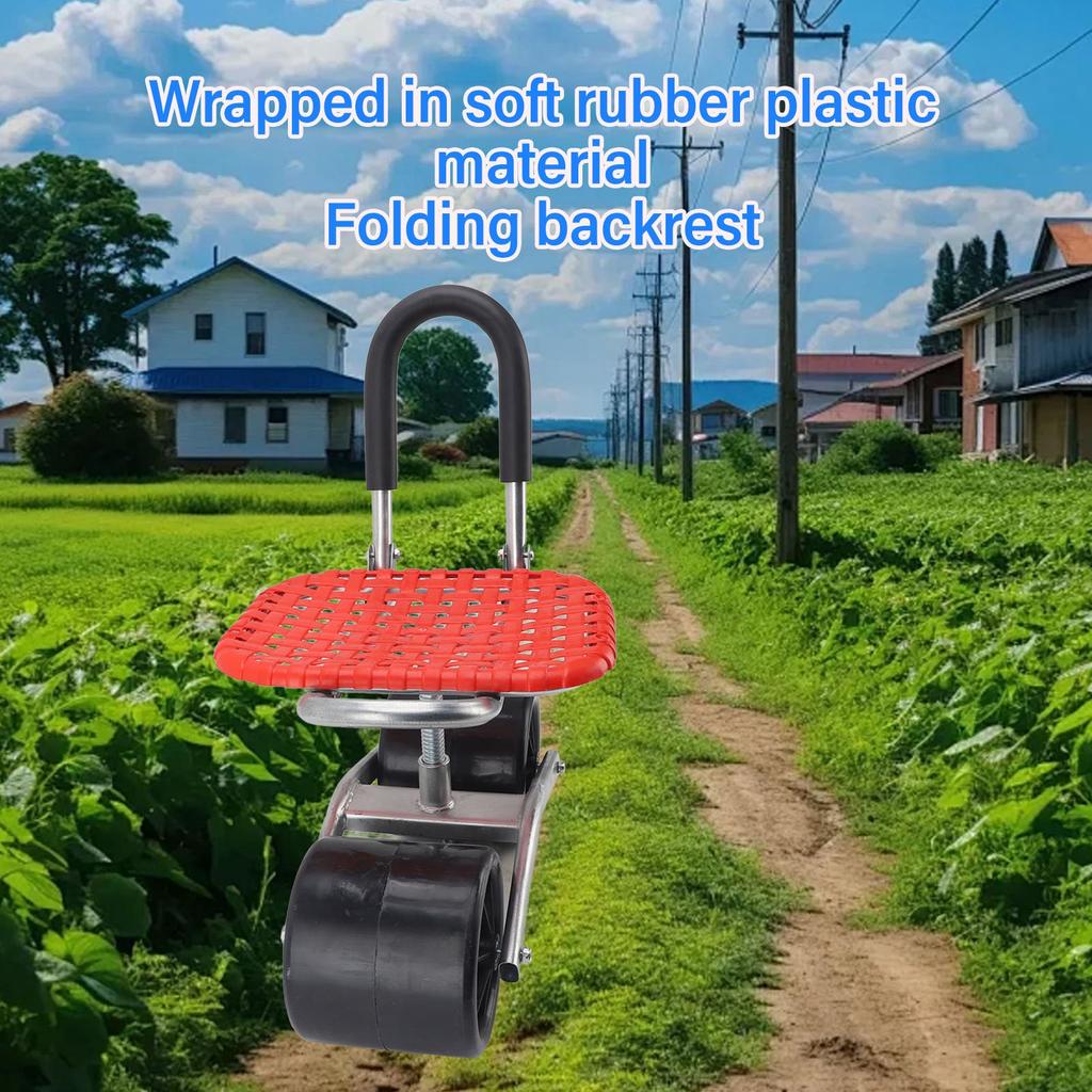 Garden Rolling Work Seat Comfortable Labor Saving Adjustable Increase Efficiency Garden Scooter  for Field