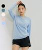 Helingbon Women'S Loose Fit Rash Guard Big Logo Long Sleeve (7 Colors) / Rj408W (A Type)