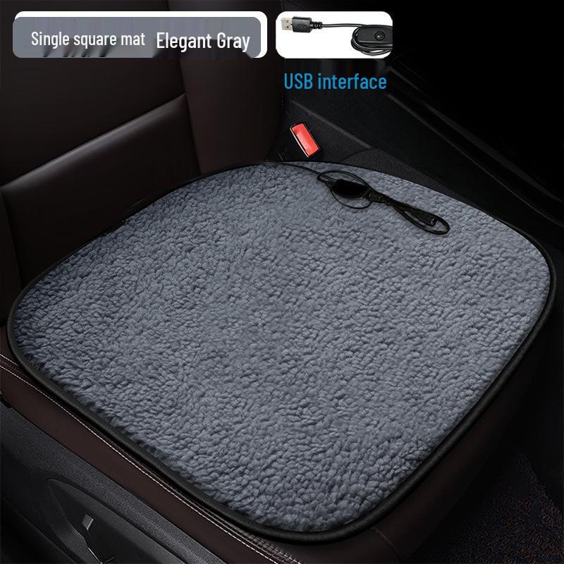 Cross-Grid Heated Car Seat Cushion - Winter Interior Accessory