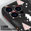 Cute Christmas Tree Pattern TPU Soft Silicone Case For iPhone 17 Pro Max 16E 16 15 14 13 Pro Max 12 Pro 11 Shockproof With Lanyard Phone Cover Fundas