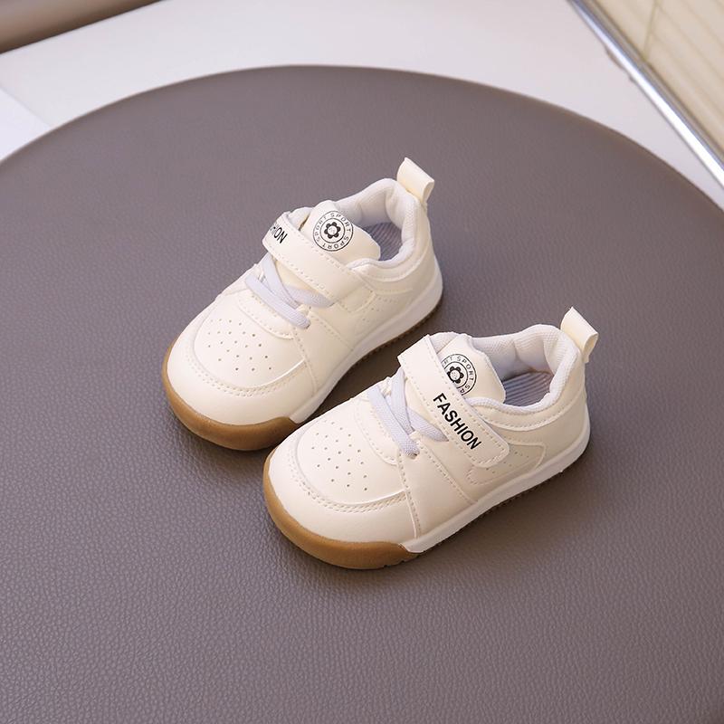 Детские ходунки Универсальные Мягкая подошва Детские Плоские кроссовки Нескользящие 2025 Новая Мода Мальчики Девочки Повседневная Обувь Удобная 16 бежевый