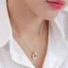 Tandy Silver 925 Interlocking Dual Pendant Necklace Tdn604